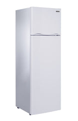 Unique UGP-260L W 9.0 cubic foot white solar DC refrigerator and freezer for off-grid living.