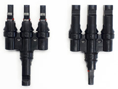 MC4 3-to-1 Parallel Y-Branch Connectors (Male/Female Pair) | Triple Solar String Splitter