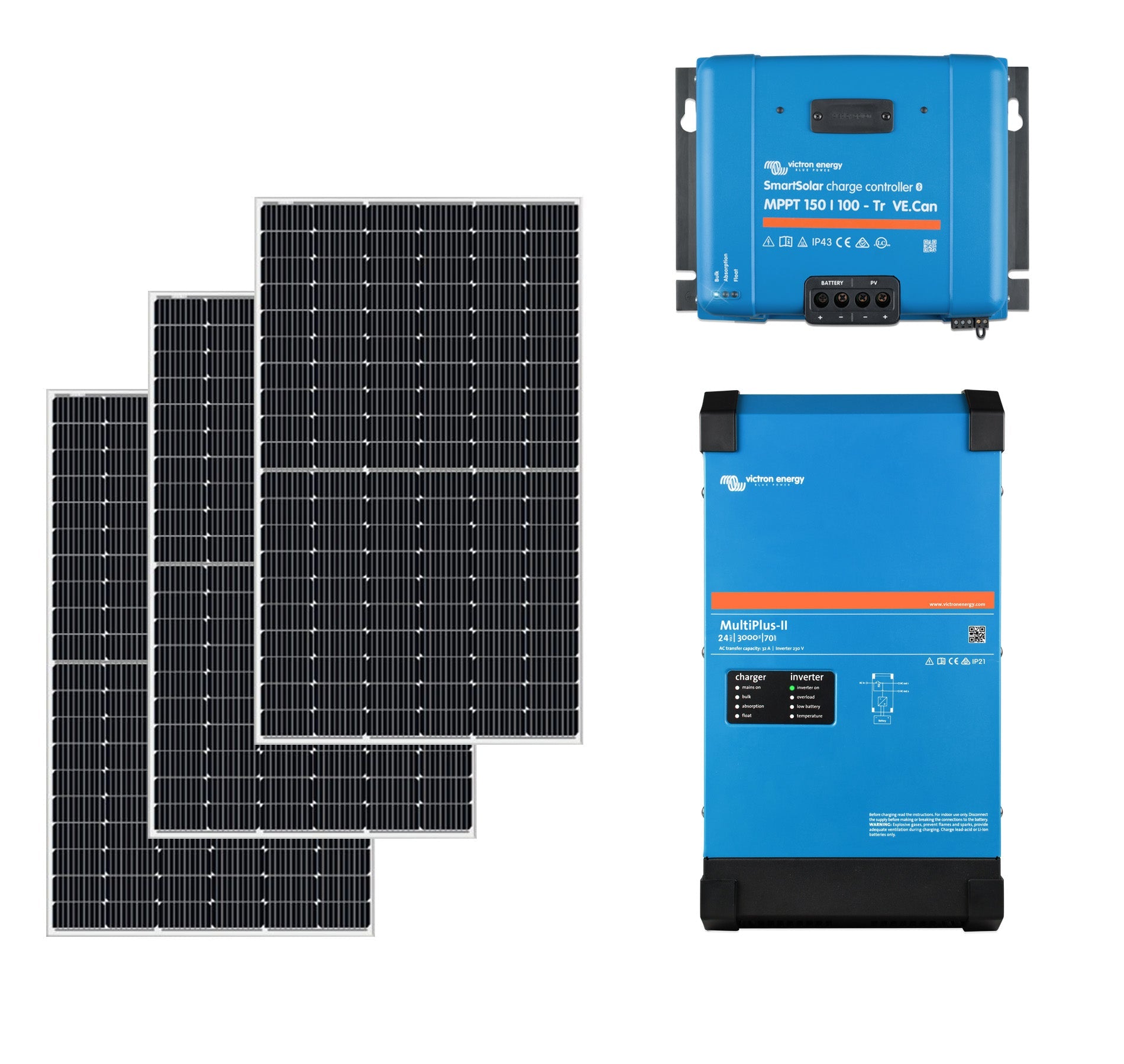 Victron MultiPlus-II 48/5000 48V solar kit with Longi 540W Bifacial panels and SmartSolar 250/60 MPPT
