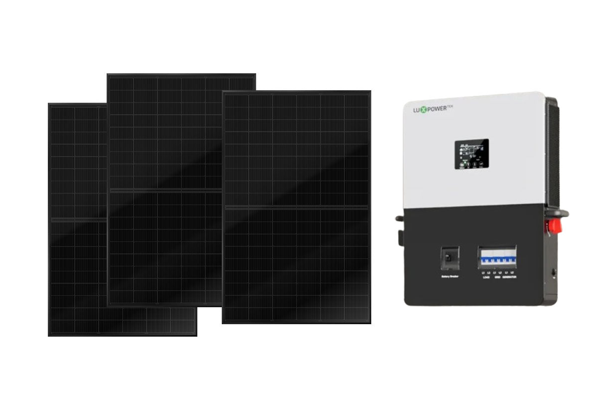 5.28kW Solar Kit including Luxpower 6k SNA Inverter, 12 Thornova 440W Bifacial Panels, and 50ft MC4 10AWG cables