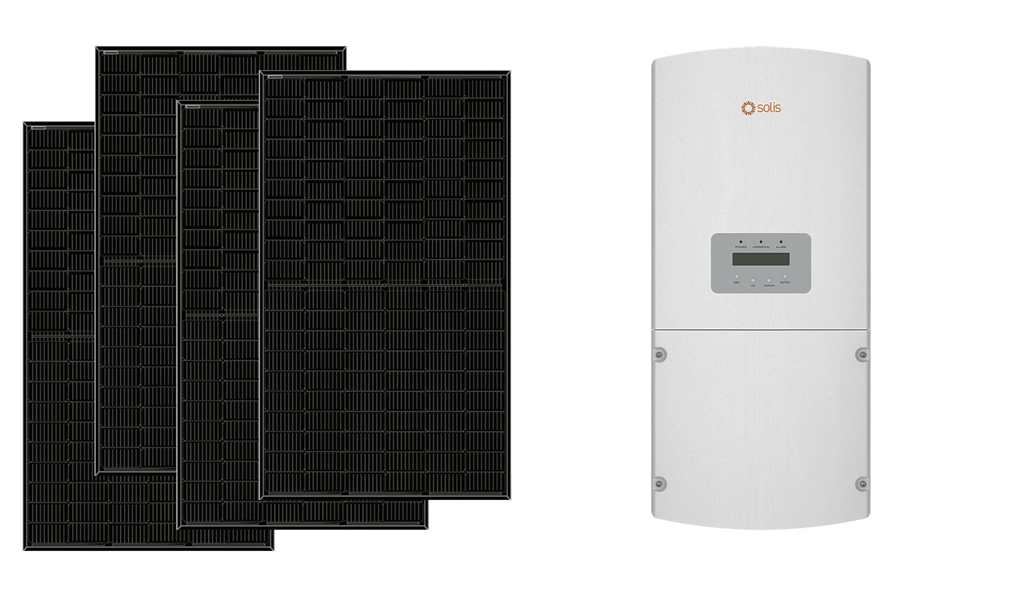 5.4kW Solar Kit with Solis 5kW Inverter, 12 Renesola 450W Panels, and APSmart Rapid Shutdown RSD-S-PLC units