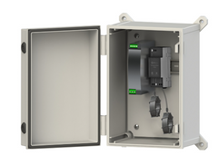 APsmart RSD Dual Transmitter PLC Outdoor Kit in a Gray NEMA 4X Enclosure