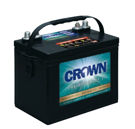 Crown CRV24M 12V 750 CCA 52lb sealed AGM marine starter battery.