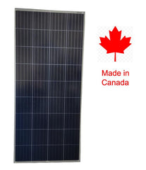 Front view of high-efficiency GMA 190W Mono Solar Panel made in Canada.