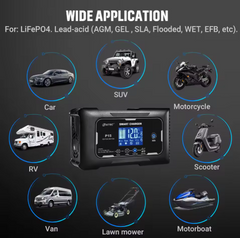 10A 12V/24V Lead Acid AGM Lithium Battery Charger