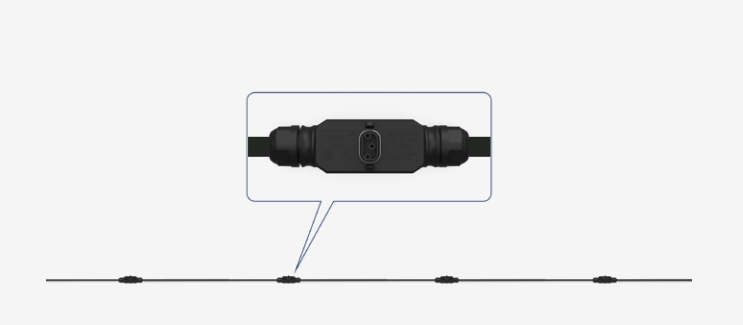 Hoymiles HMS-23M AC Trunk Cable with 10 AWG wire and 2.3m connector spacing for large solar modules