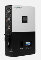 LuxPower LXP-SNA-US-12K 12kW off-grid split-phase solar inverter front view with integrated breakers