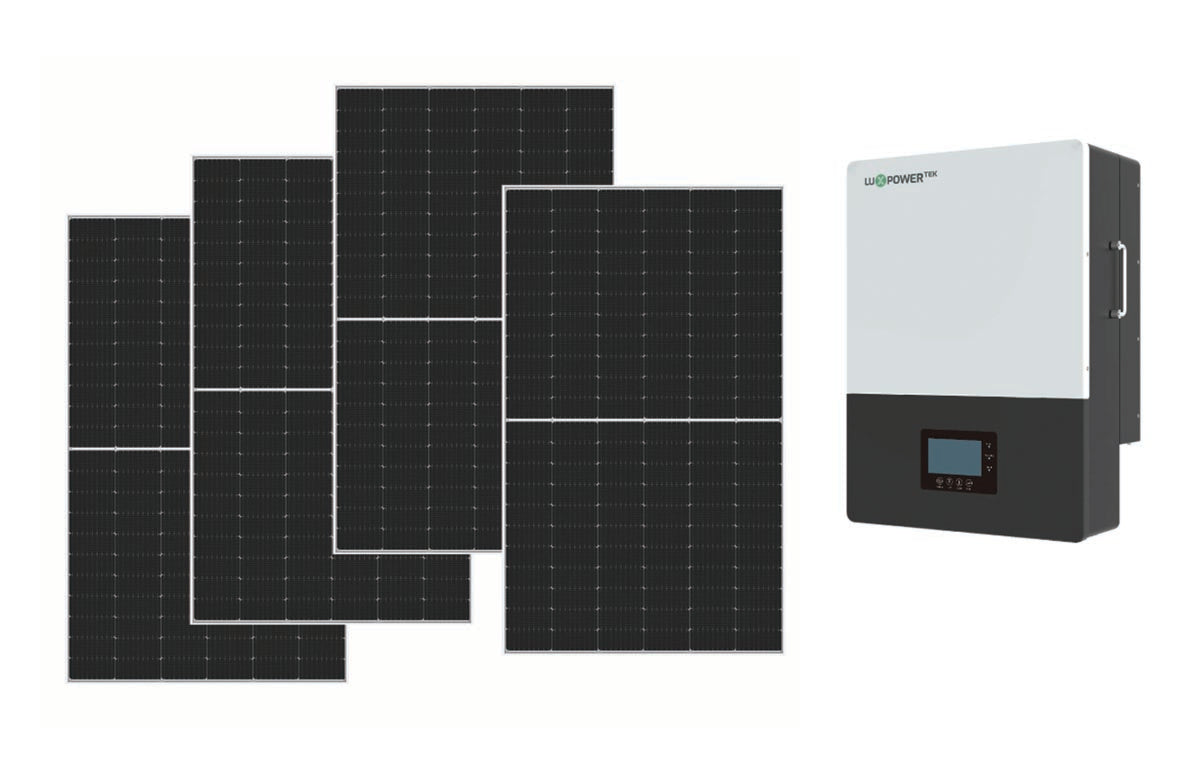 8.6kW Solar Kit with Luxpower 12k Hybrid Inverter, 16 Longi 540W Bifacial Panels, and 50ft 10AWG MC4 Cables