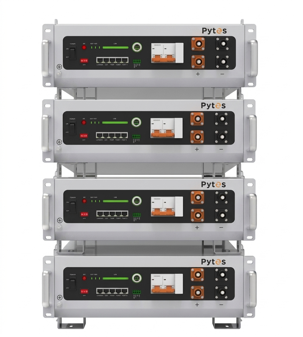 Pytes V5 Plus 20kWh 48V 400Ah LiFePO4 battery cabinet with Wi-Fi and self-heating capability.