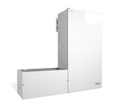 Schneider Electric Conext XW PDP 865-1015-01 power distribution panel with pre-installed AC and DC breakers for solar inverter systems.