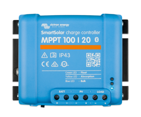 Victron Energy SmartSolar MPPT 100/20 Solar Charge Controller with built-in Bluetooth for 12V/24V/48V off-grid systems