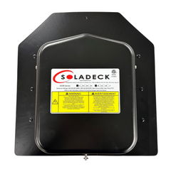 SolaDeck 0599B Black PV Roof Mount Junction Box with 13x12 Flashing