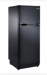 Unique 10 cu. ft. direct vent propane refrigerator with outdoor exhaust kit for off-grid cabins
