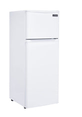 Unique UGP-170L W 6.0 cubic foot white solar DC refrigerator and freezer for off-grid cottages.