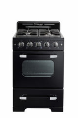 Unique 24" Classic Retro Convection Gas Range - UGP-24CR