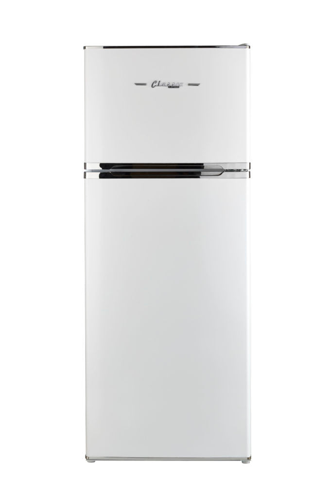 Unique UGP-385L CR W 14.0 cu.ft Classic Retro Solar DC Refrigerator Marshmallow White