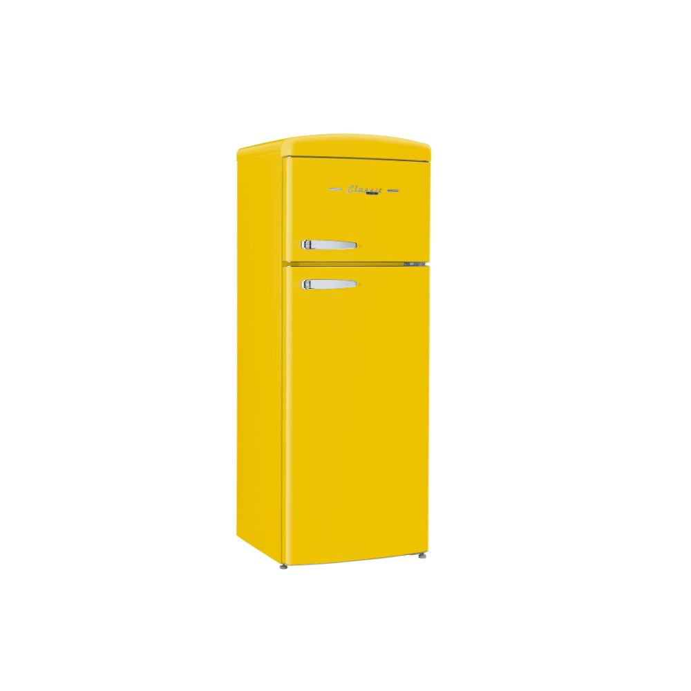 Unique UNQ-FR7CT AC 7.5 cu. ft. Retro Refrigerator in Canary Yellow