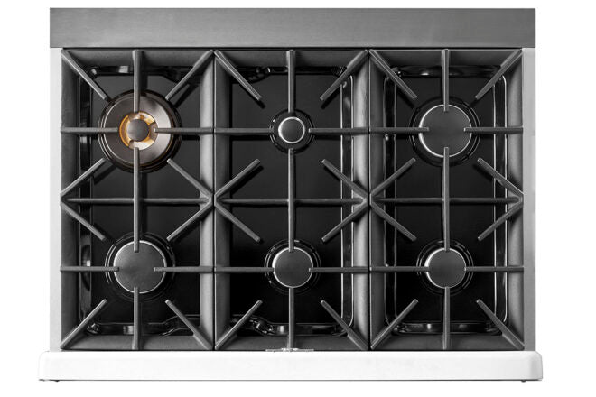 6-Burner Gas Cooktop with 20,000 BTU Triple Crown Power Burner and Cast Iron Grates