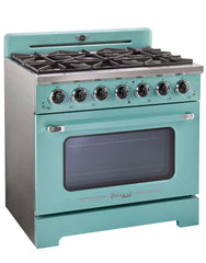Unique 36" Classic Retro Pro-Style Gas Range with Convection - UGP-36CR