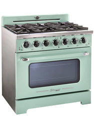 Unique 36" Classic Retro Pro-Style Gas Range with Convection - UGP-36CR