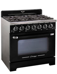 Unique 36" Classic Retro Pro-Style Gas Range with Convection - UGP-36CR