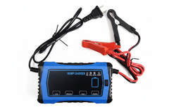 16-Amp multi-voltage 6V 12V 24V smart battery charger with LED digital display