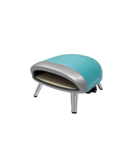 Unique 16-inch Classic Retro Propane Pizza Oven in Ocean Mist Turquoise with Chrome Trim