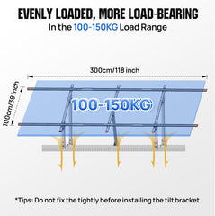 ECO-WORTHY Adjustable Solar Panel Ground Mount | 1-4 Panels (200W-400W)