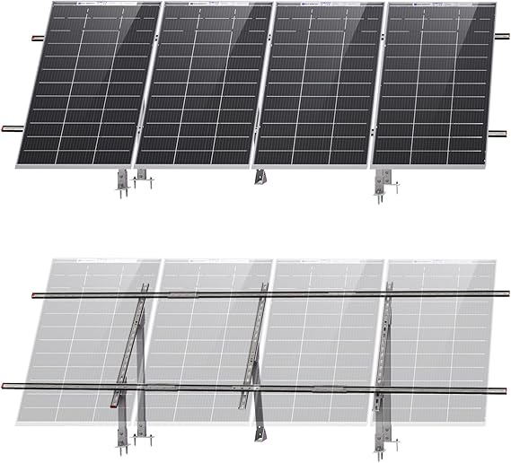ECO-WORTHY Adjustable Solar Panel Ground Mount | 1-4 Panels (200W-400W)