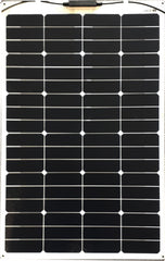 SolarEngine 90W Semi-Flexible Mono-crystalline Solar Panel with honeycomb ETFE surface and MC4 connectors.