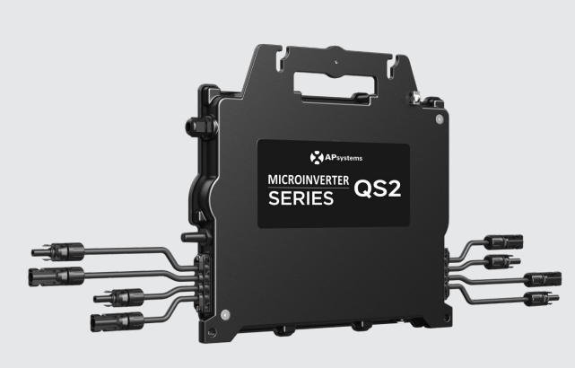 APsystems QS2 quad-module microinverter for residential solar panel installations
