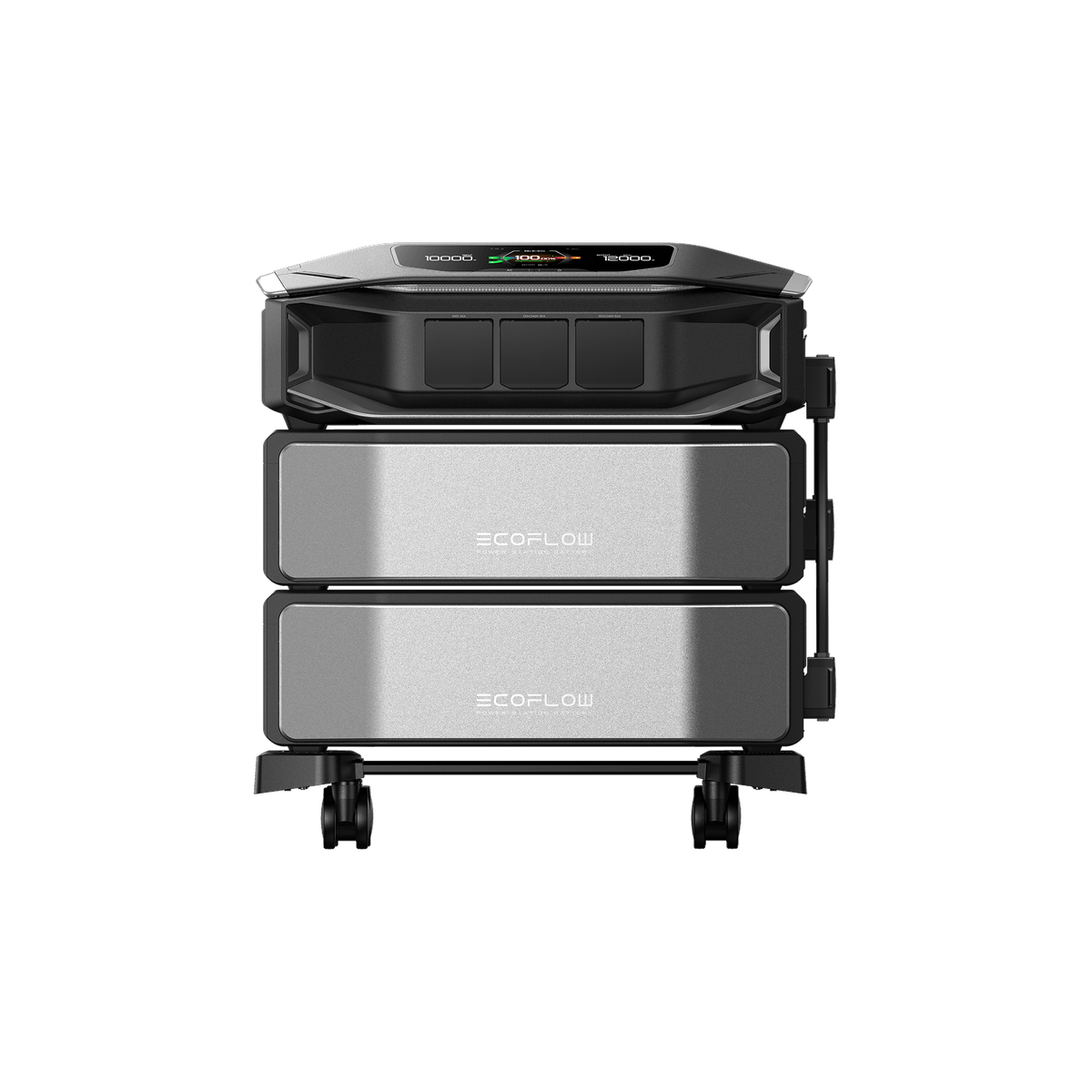 EcoFlow DELTA Pro Ultra X inverter and battery stack on a white background