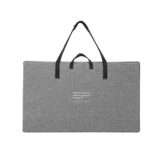 EcoFlow 400W Portable Solar Panel folded into its protective kickstand carrying case, showing the compact suitcase design for easy transport and storage.