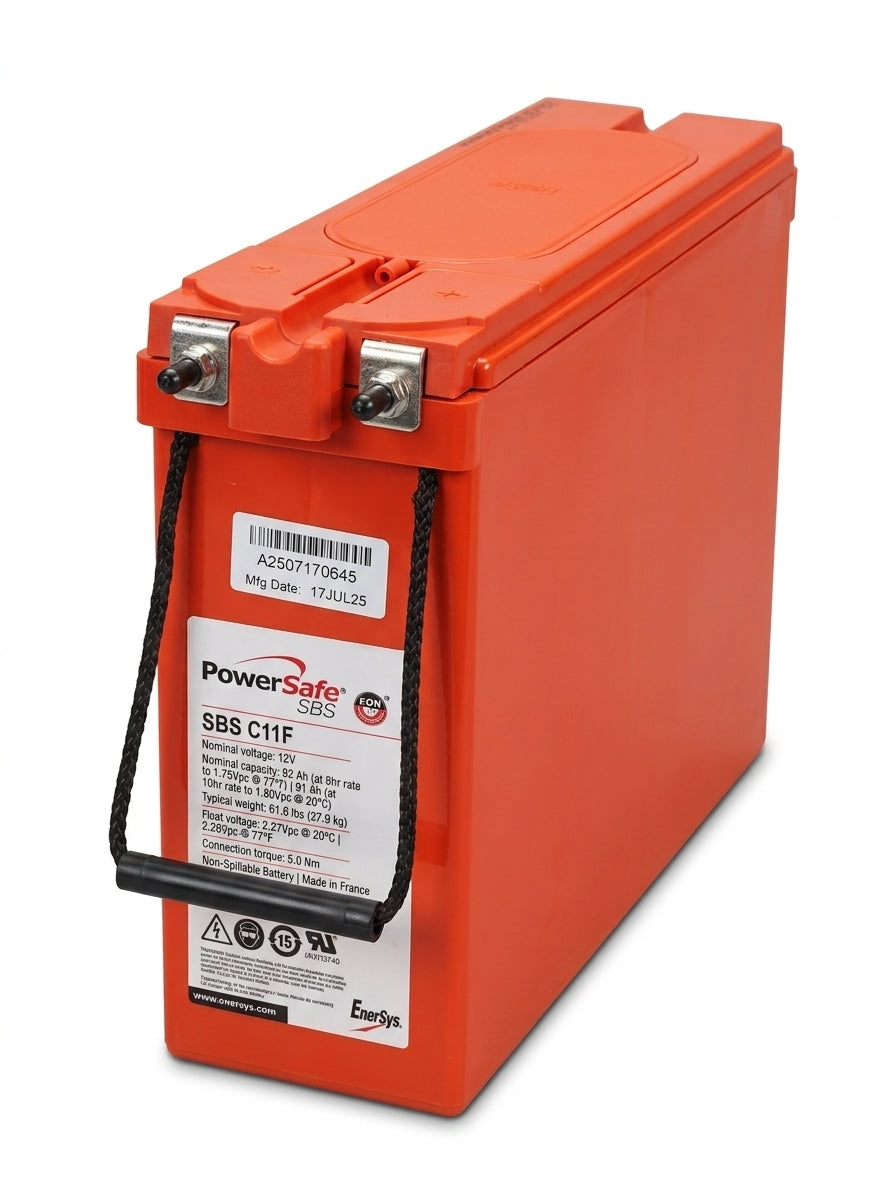 EnerSys PowerSafe SBS C11F 12V 92Ah TPPL AGM front terminal battery