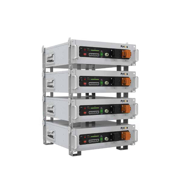 Pytes V5 Plus 20kWh 48V 400Ah LiFePO4 battery cabinet with Wi-Fi and self-heating capability.