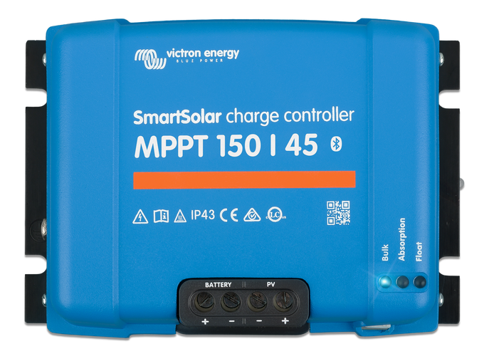 Victron Energy SmartSolar MPPT 150/45 45-Amp Solar Charge Controller with 150VDC input and integrated Bluetooth