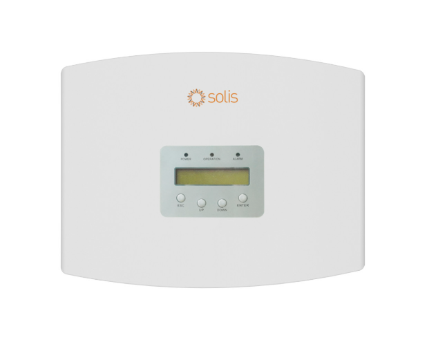 Solis EPM3-5G-Pro Export Power Manager unit with LCD display and compact white housing for solar energy management.
