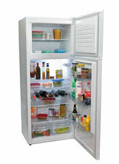 Large 13.9 cu ft 12V 24V DC fridge for off-grid cottage and solar homestead use - White