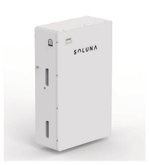 Soluna 16K Pack LV 16.07kWh lithium battery in a sleek white IP65 enclosure