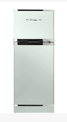 Vintage style Summer Mint Green 10 cu. ft. propane refrigerator with CO monitor for off-grid kitchens