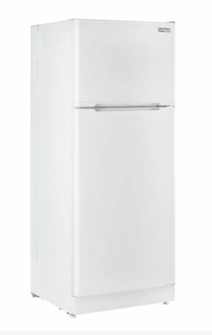 Full-size 14 cu. ft. propane refrigerator in white for large off-grid kitchens
