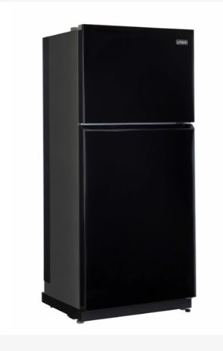 Full-size 19 cubic foot propane refrigerator in Blackl for large off-grid family homes