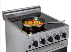 Unique Prestige 20 in. Electric Convection Range with Ceramic Glass Top - Stainless Steel