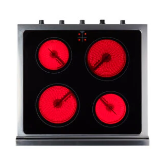 4-Element Glass Ceramic Cooktop with Smart Hot Surface Indicator Light