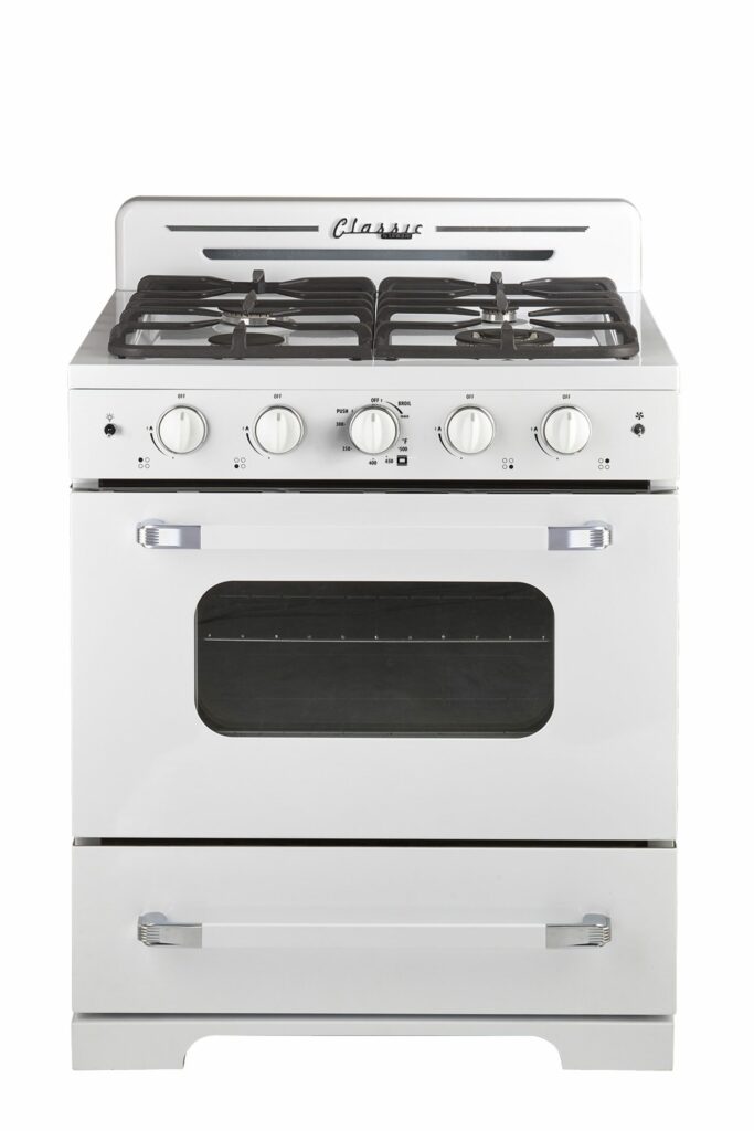 Unique 30" Classic Retro Gas Range with Convection Oven - UGP-30CR