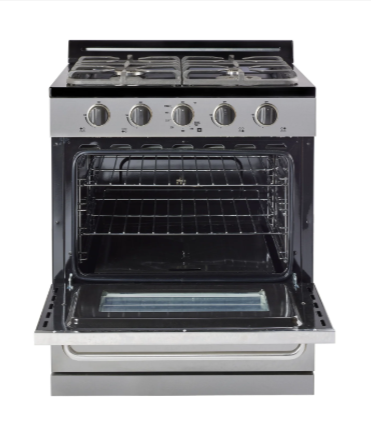 Spacious 3.9 cu. ft. Propane Oven with Large Window and Stainless Steel Finish