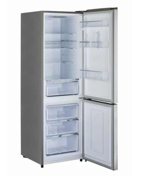 Interior of Unique Prestige 11.7 cu ft Fridge with LED Lighting and Wine Rack