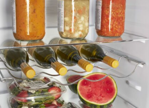 Modern 24 Inch Wide Stainless Steel Bottom Freezer Refrigerator for Apartments