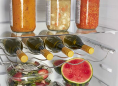 Modern 24 Inch Wide Stainless Steel Bottom Freezer Refrigerator for Apartments