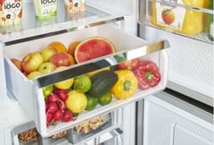 Unique Prestige 24 in. 11.7 cu. ft. Frost Free Bottom Freezer Refrigerator - Stainless Steel